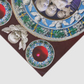 マドンナ、子供と天使の出生フローラクラウンレッド 薄葉紙 (詳細)