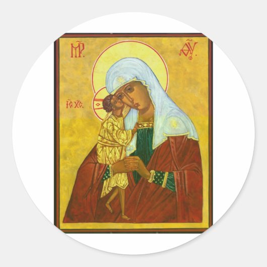 マドーナと子 ラウンドシール (正面)