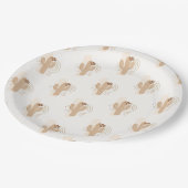 マドーンミニマリストボホデザートカボスベビーシャワー ペーパープレート (アングル)