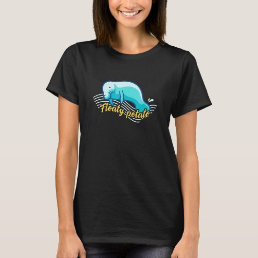 マナおもしろいーギフトフロートポテト Tシャツ (正面)