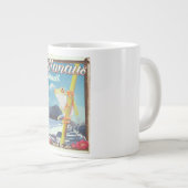 マナウス ブラジル ビンテージ 旅行ポスター ジャンボコーヒーマグカップ (正面右)