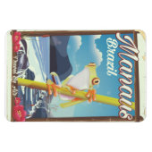 マナウス ブラジル ビンテージ 旅行ポスター マグネット (横)