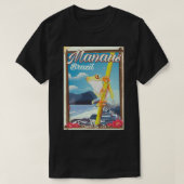 マナウブラジルのヴィンテージ旅行ポスター Tシャツ (デザイン正面)
