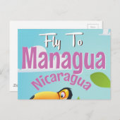 マナグア、ニカラグアのヴィンテージ旅行ポスター ポストカード (正面/裏面)
