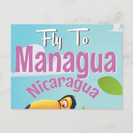 マナグア、ニカラグアのヴィンテージ旅行ポスター ポストカード (正面)