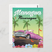 マナグア – ニカラグア旅行ポスター ポストカード (正面/裏面)