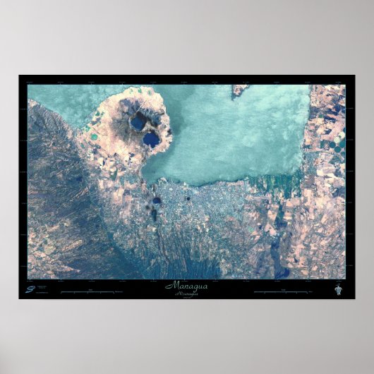 マナグア・ニカラグア衛星ポスター ポスター (正面)