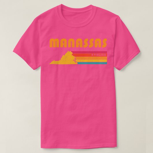 マナサスバージニアヴィンテージ動揺して土産 Tシャツ (デザイン正面)