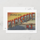 マナスクアン、ニュージャージー – ラージレターシーン2 ポストカード (正面/裏面)