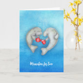 「マナテア二名様」可愛いお茶飲みマナテカード カード (黄色い花)