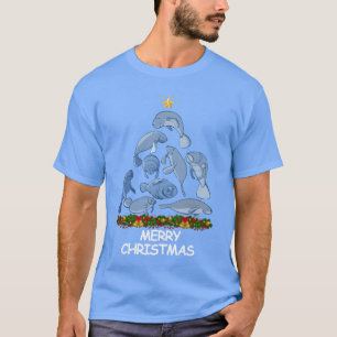 マナティクリスマスレメリークリスマスフレンド Tシャツ