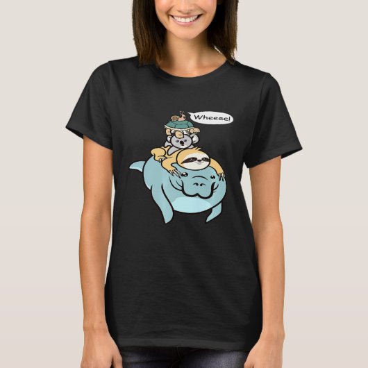 マナティスロッツタートルコアラカタツムリ Tシャツ (正面)