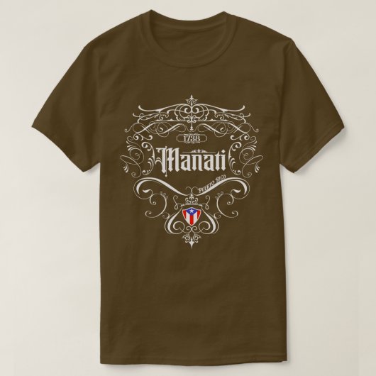 マナティヴィンテージデザイン Tシャツ (デザイン正面)