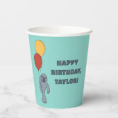 マナティーとバルーンカスタムの誕生日パーティー 紙コップ (裏面)