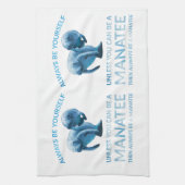 マナティーになれない限り、いつも自分でいなさい キッチンタオル (縦)