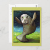 マナティーのダンス ポストカード (正面/裏面)