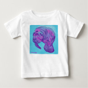 マナティーのベビーのロンパース ベビーTシャツ