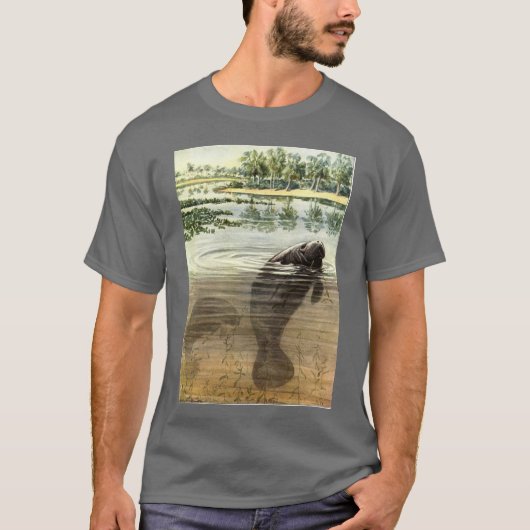 マナティーの絵画のTシャツ Tシャツ (正面)