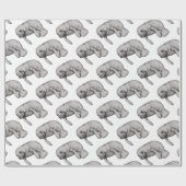 マナティーの芸術 ラッピングペーパー (フラット)