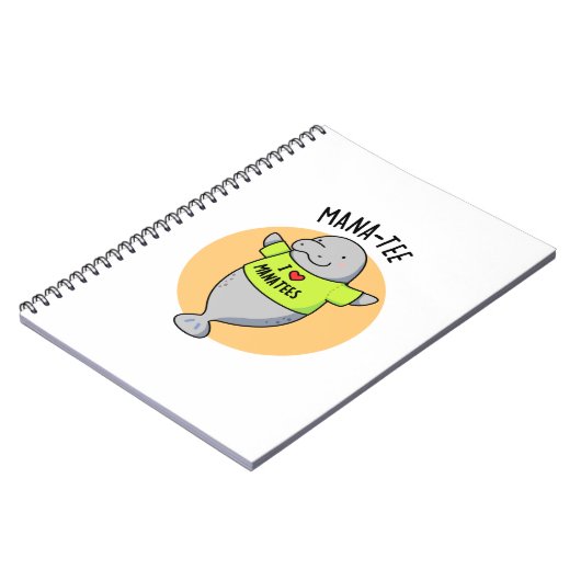 マナティーの面白い動物パン ノートブック (左側)