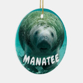 マナティーの顔の写真 セラミックオーナメント (右)