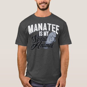 マナティーは私のスピリットアニマルかわいいアニマルティー Tシャツ