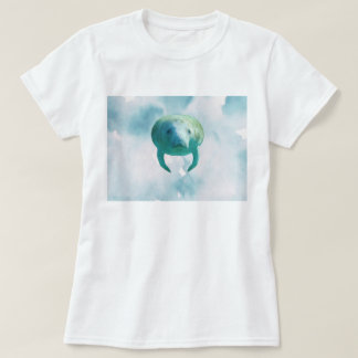 マナティーを救おう マナティーの水彩アート Tシャツ