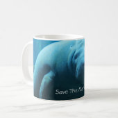 マナティーを救って下さい コーヒーマグカップ (正面左)