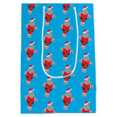 マナティーサンタコートアニマルノベルティクリスマス ミディアムペーパーバッグ (裏面)