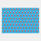 マナティーサンタコートアニマルノベルティクリスマス ラッピングペーパーシート (正面)