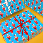 マナティーサンタコートアニマルノベルティクリスマス ラッピングペーパー