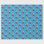 マナティーサンタコートアニマルノベルティクリスマス ラッピングペーパー (フラット)