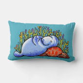 マナティーシータートルスランバーパーティー海ブルー ランバークッション (裏面)