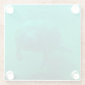 マナティーフォトスクエアガラスコースター ガラスコースター (裏面)