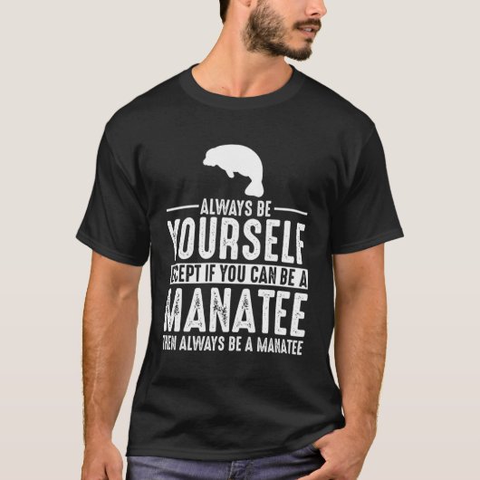 マナティーフード付きスウェットシャツ常に自分自身 Tシャツ (正面)