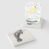 マナティー大理石コースター ストーンコースター (横)