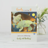 マナティー家族の子供の誕生日のパーティー 招待状 (スタンド正面)