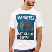 マナティー水中競技動物管理者 Tシャツ (正面)