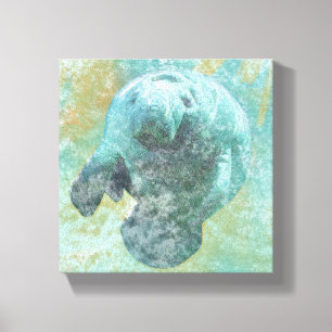 マナティー沿岸リビング絵画ズ キャンバスプリント