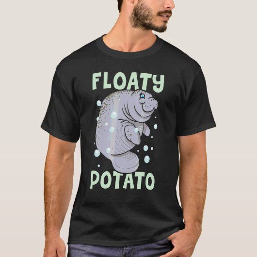 マナティー海牛フロートポテト Tシャツ (正面)