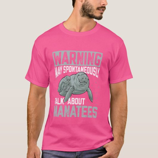 マナティー海警告動物マナティー Tシャツ (正面)