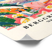 マナティー・イン・バスタブ・アートプリント、ピンク色のトロピカル浴場 ポスター (角)