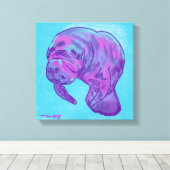 マナティー キャンバスプリント (インサイチュ (ウッドフロア))