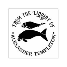 マナティー シルエット ラウンド 図書館 本 名前