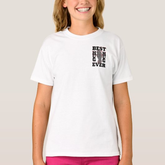 マナティー - 最高のハグを - ハグ - 手話デザイン Tシャツ (正面)