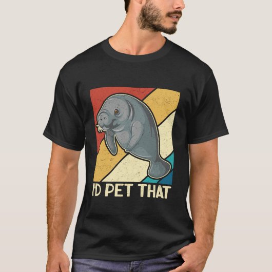 マナティー 海の牛 浮きポテト ペットマナティー Tシャツ (正面)