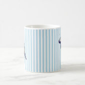 マナティ絵を描ーのストライプフロリダ春 コーヒーマグカップ (中央)