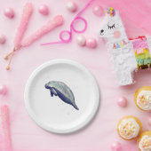 マナティ絵を描ーのスプラッシング紙プレート ペーパープレート (パーティー)