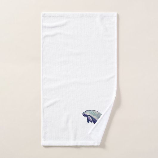 マナティ絵を描ーの水彩浴用タオルセット バスタオルセット (ハンドタオル)