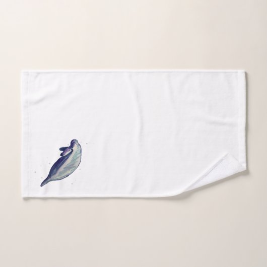 マナティ絵を描ーの水彩浴用タオルセット バスタオルセット (ハンドタオル)